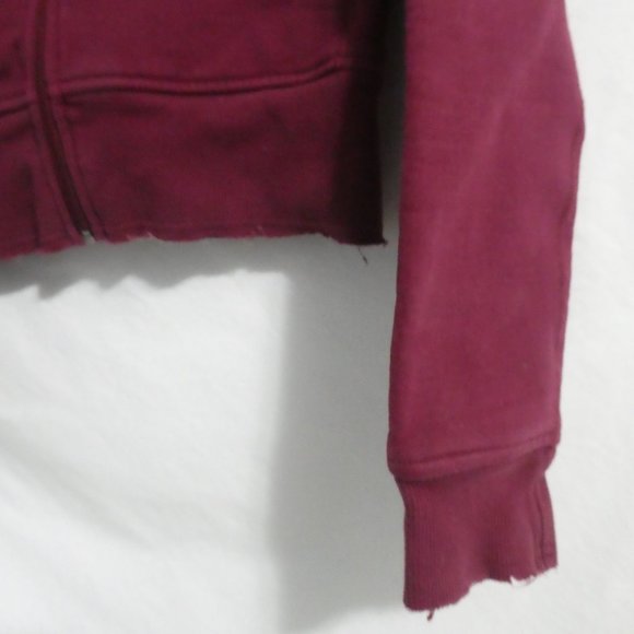 LULULEMON ATHLETICA CANADA | Burgundy Zip-Up Scuba Hoodie / Hooded Jacket - Picture 8 of 16